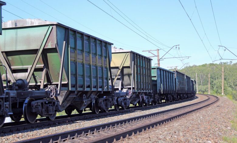 a train on the railway tracks