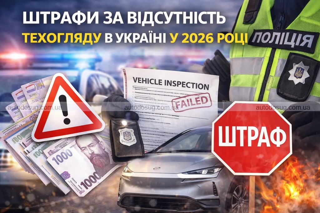 Штрафи за відсутність техогляду в Україні у 2026 році